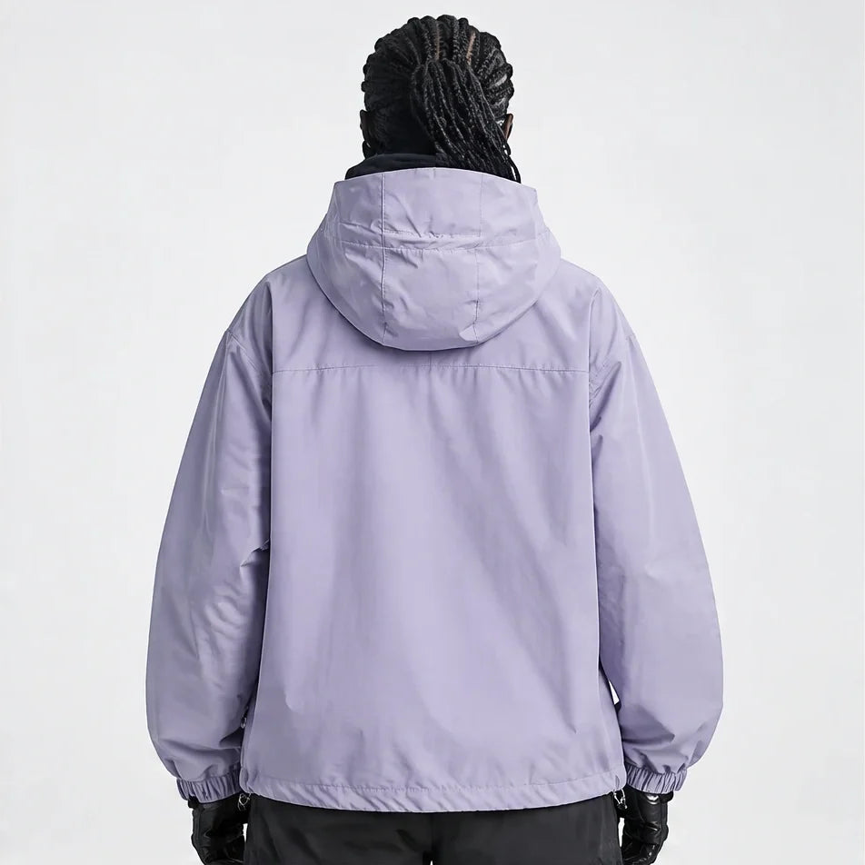 Snaw - Unisex Water-Repellent & Windproof Relaxed Fit Lightweight Jacket - Light purple