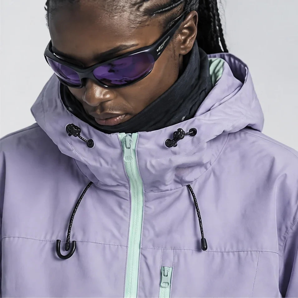Snaw - Unisex Water-Repellent & Windproof Relaxed Fit Lightweight Jacket - Light purple