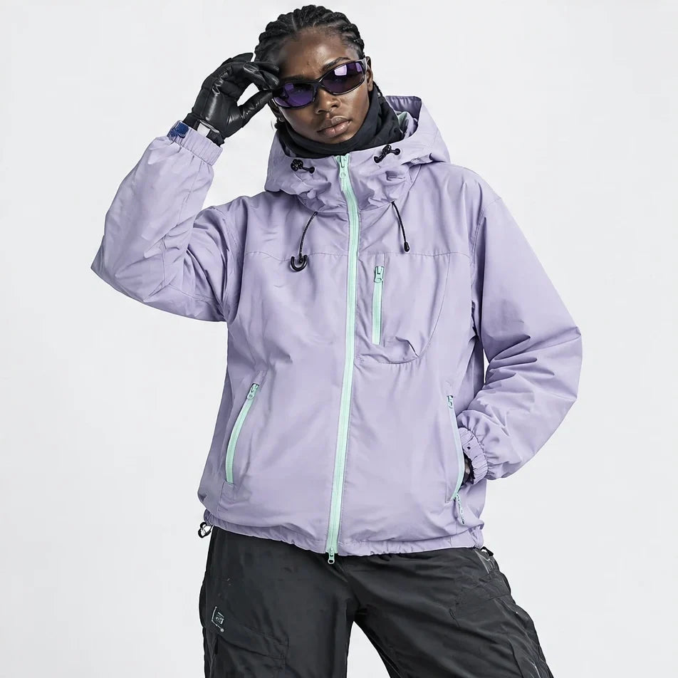 Snaw - Unisex Water-Repellent & Windproof Relaxed Fit Lightweight Jacket - Light purple
