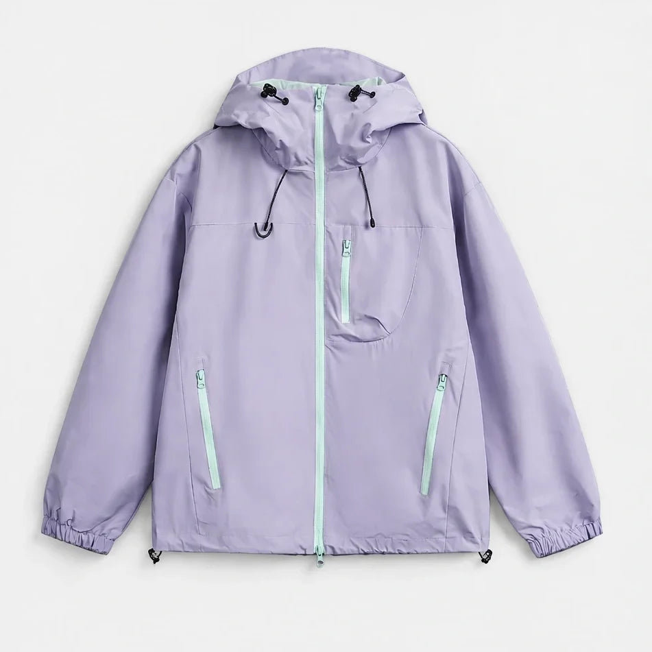 Snaw - Unisex Water-Repellent & Windproof Relaxed Fit Lightweight Jacket - Light purple