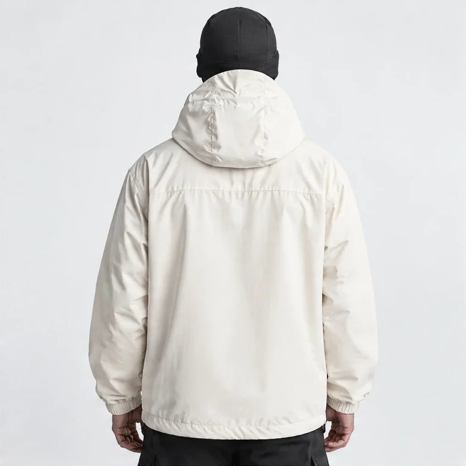 Snaw - Unisex Water-Repellent & Windproof Relaxed Fit Lightweight Jacket - Off-white