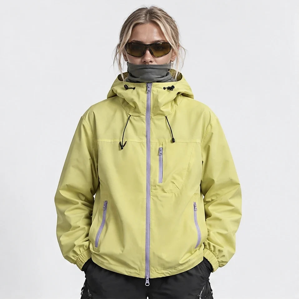 Snaw - Unisex Water-Repellent & Windproof Relaxed Fit Lightweight Jacket - Yellow Green