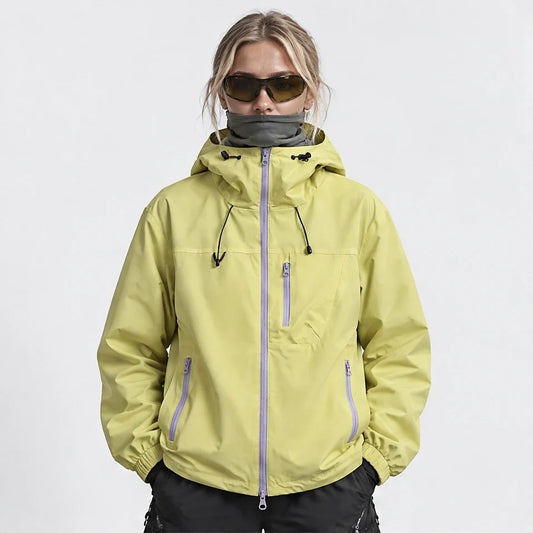 Snaw - Unisex Water-Repellent & Windproof Relaxed Fit Lightweight Jacket - Yellow Green