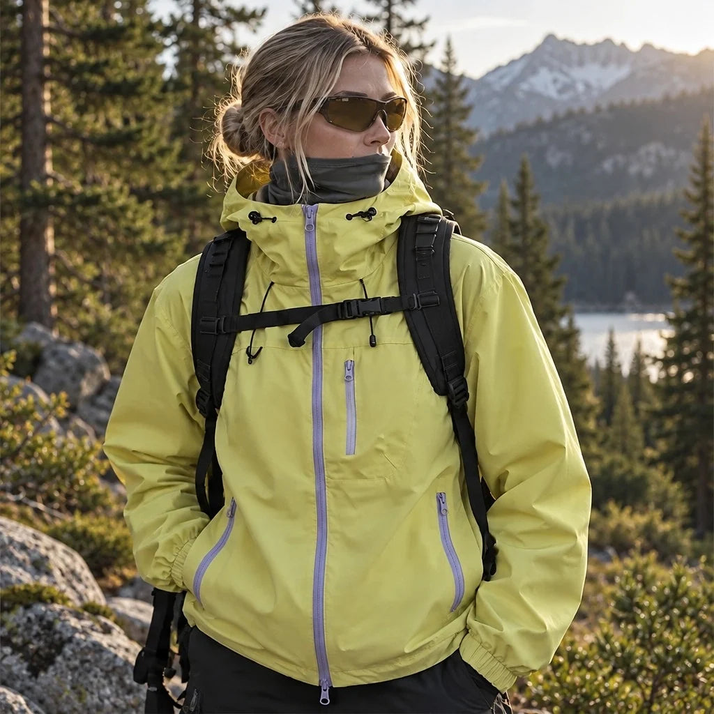 Snaw - Unisex Water-Repellent & Windproof Relaxed Fit Lightweight Jacket - Yellow Green