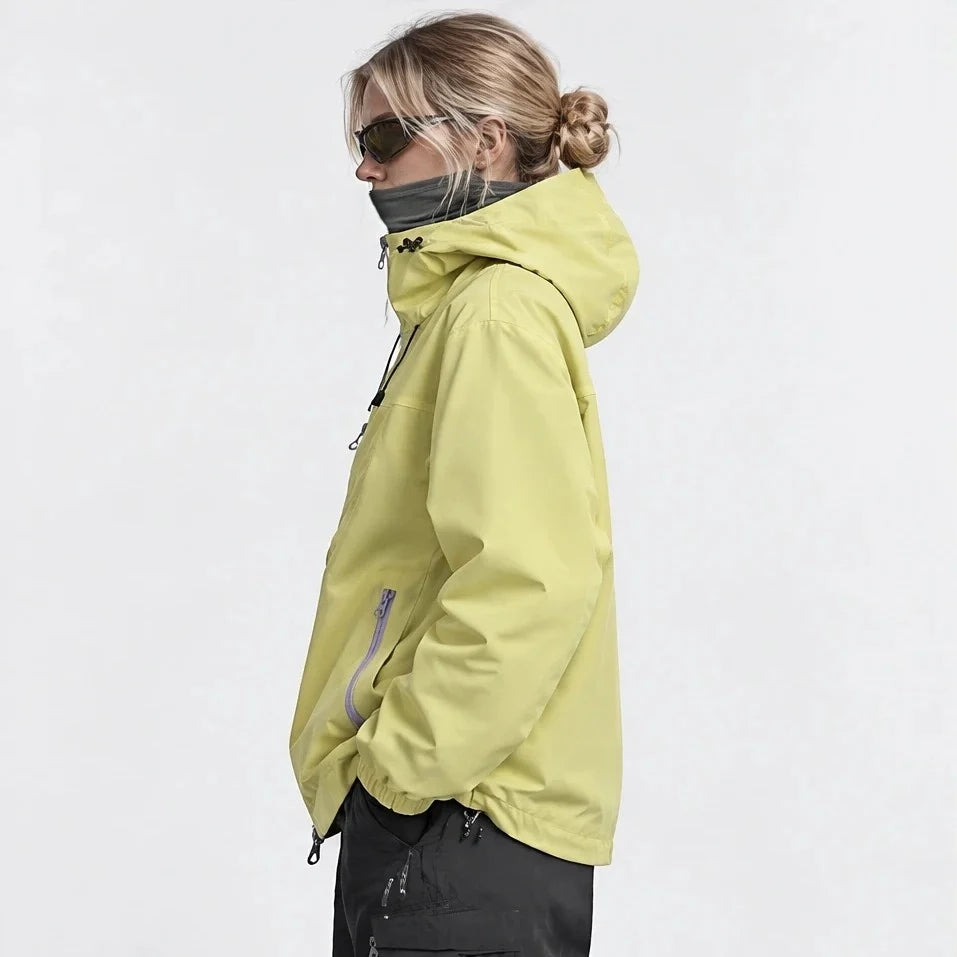 Snaw - Unisex Water-Repellent & Windproof Relaxed Fit Lightweight Jacket - Yellow Green