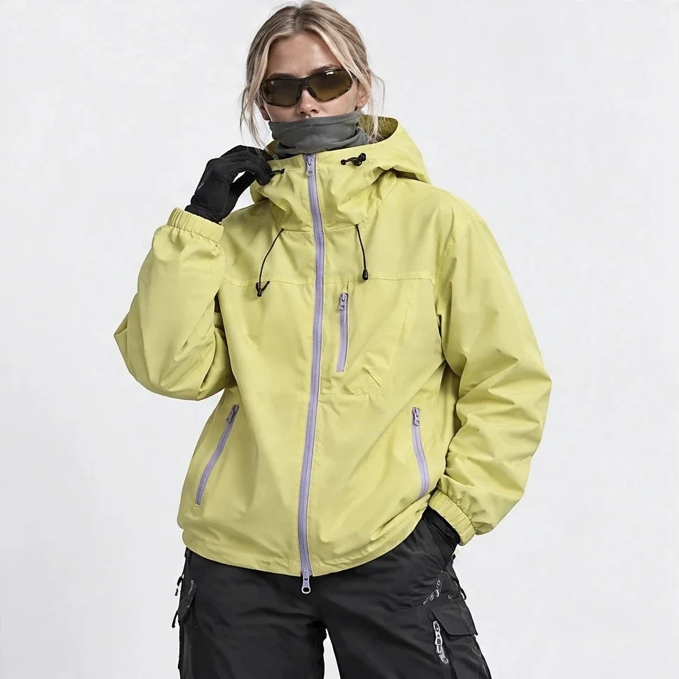 Snaw - Unisex Water-Repellent & Windproof Relaxed Fit Lightweight Jacket - Yellow Green