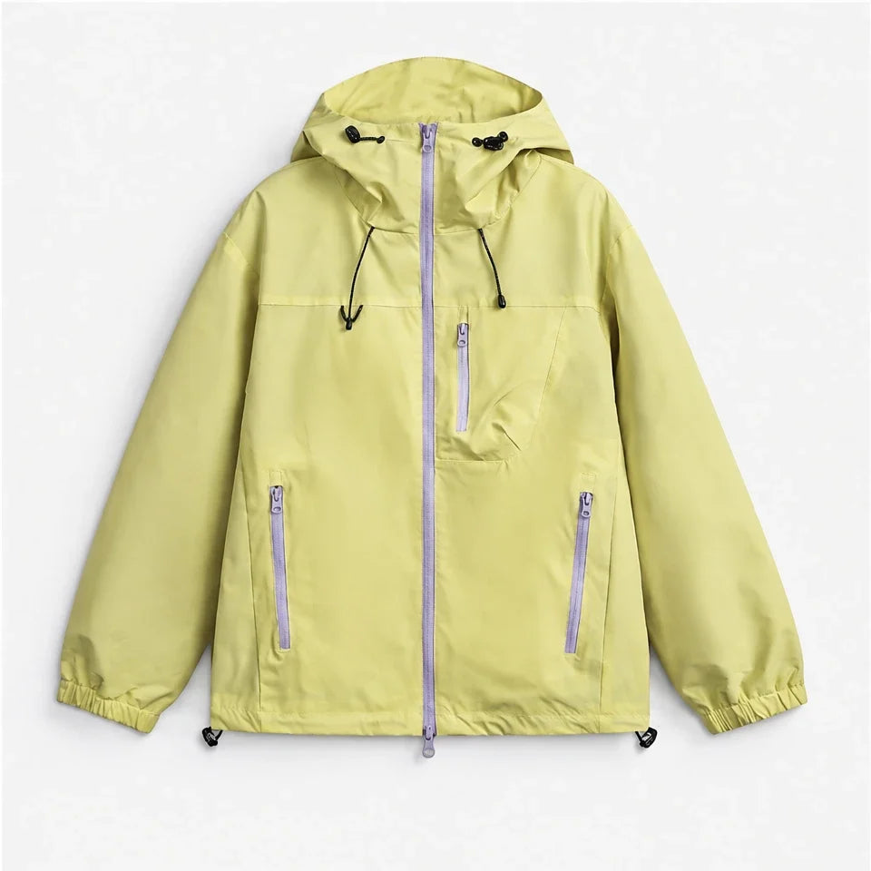 Snaw - Unisex Water-Repellent & Windproof Relaxed Fit Lightweight Jacket - Yellow Green