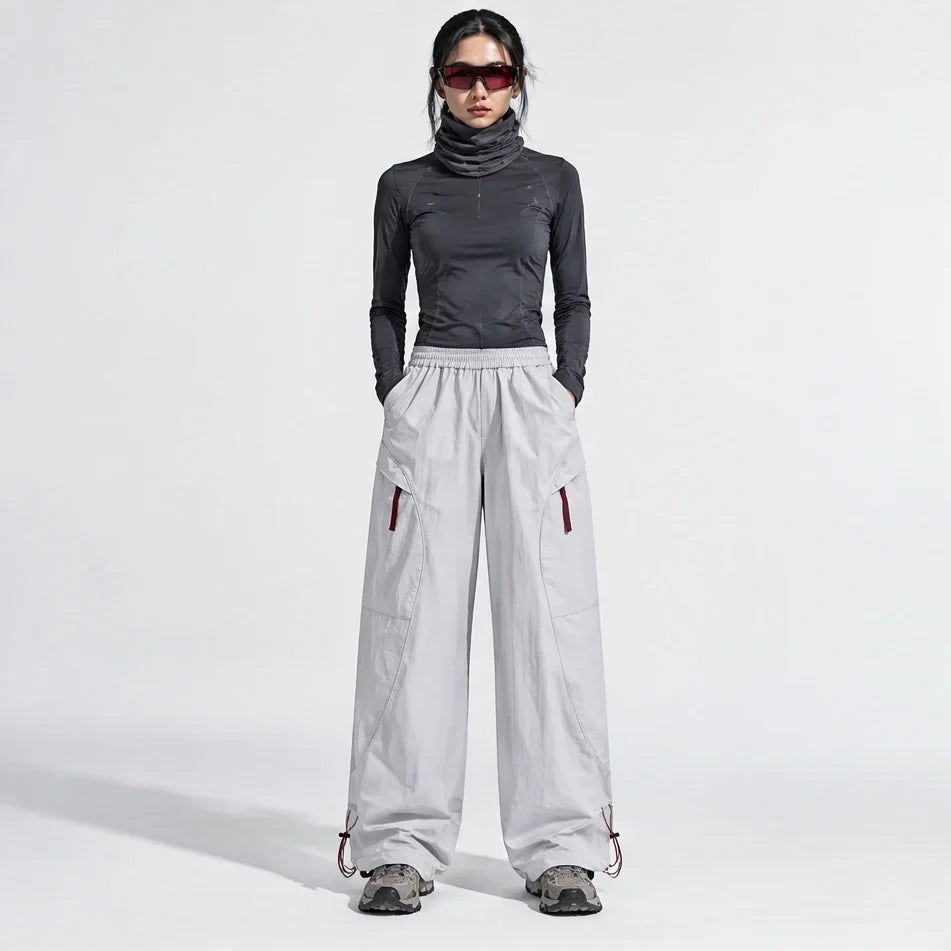 Knap - Unisex Water-Repellent & Quick-Dry Wide-Leg Hiking Trousers - Light Grey