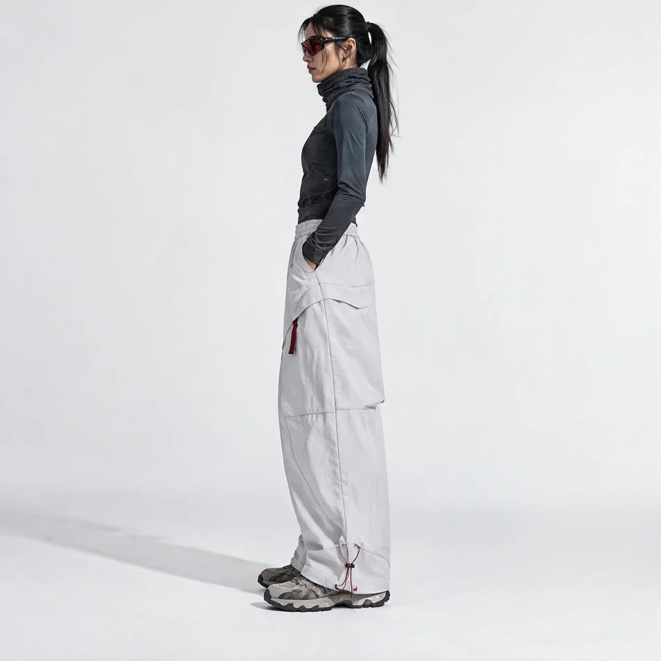 Knap - Unisex Water-Repellent & Quick-Dry Wide-Leg Hiking Trousers - Light Grey