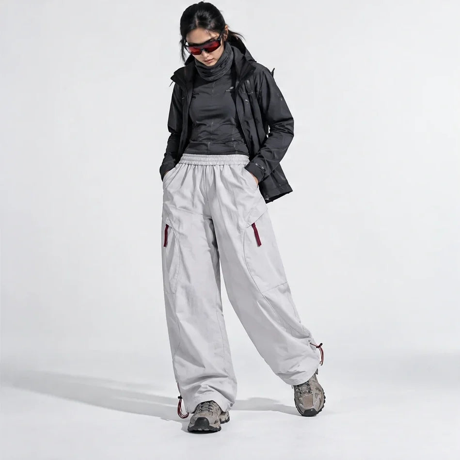 Knap - Unisex Water-Repellent & Quick-Dry Wide-Leg Hiking Trousers - Light Grey