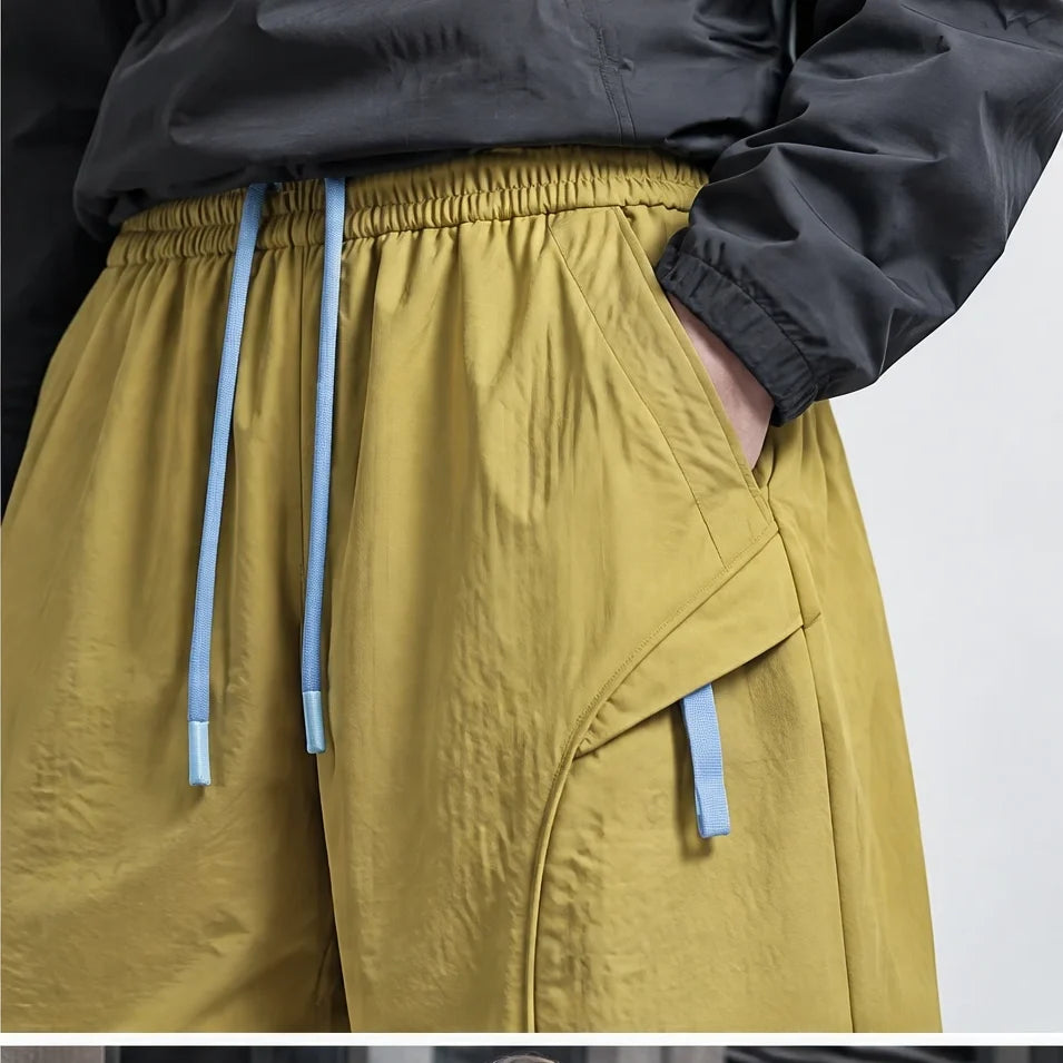 Knap - Unisex Water-Repellent & Quick-Dry Wide-Leg Hiking Trousers - Mustard Yellow