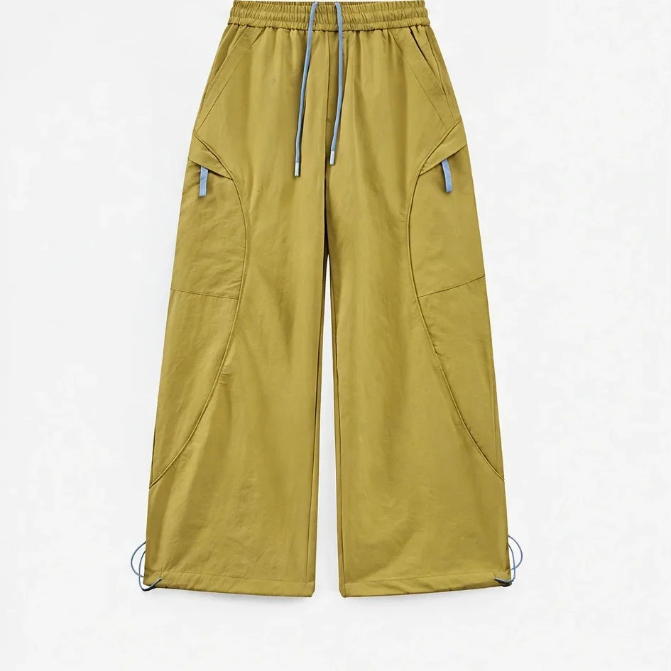 Knap - Unisex Water-Repellent & Quick-Dry Wide-Leg Hiking Trousers - Mustard Yellow