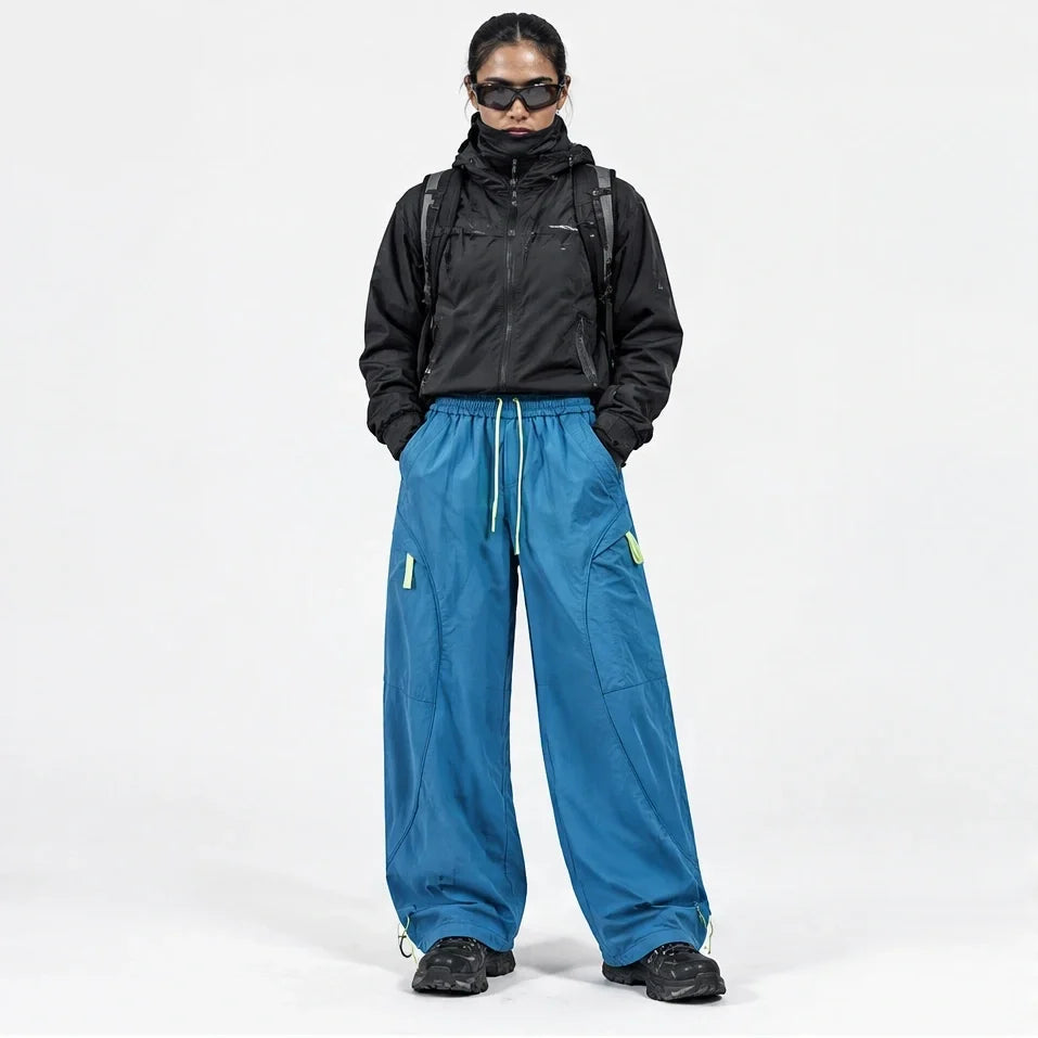 Knap - Unisex Water-Repellent & Quick-Dry Wide-Leg Hiking Trousers - Peacock Blue