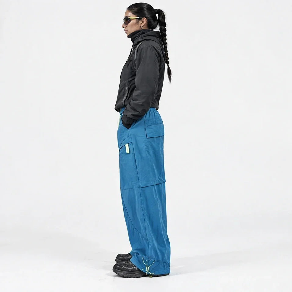 Knap - Unisex Water-Repellent & Quick-Dry Wide-Leg Hiking Trousers - Peacock Blue
