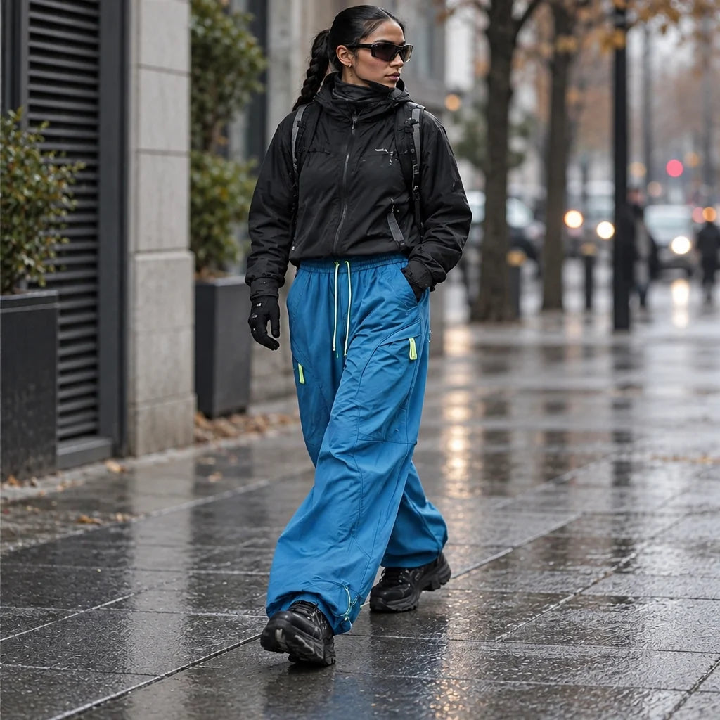 Knap - Unisex Water-Repellent & Quick-Dry Wide-Leg Hiking Trousers - Peacock Blue