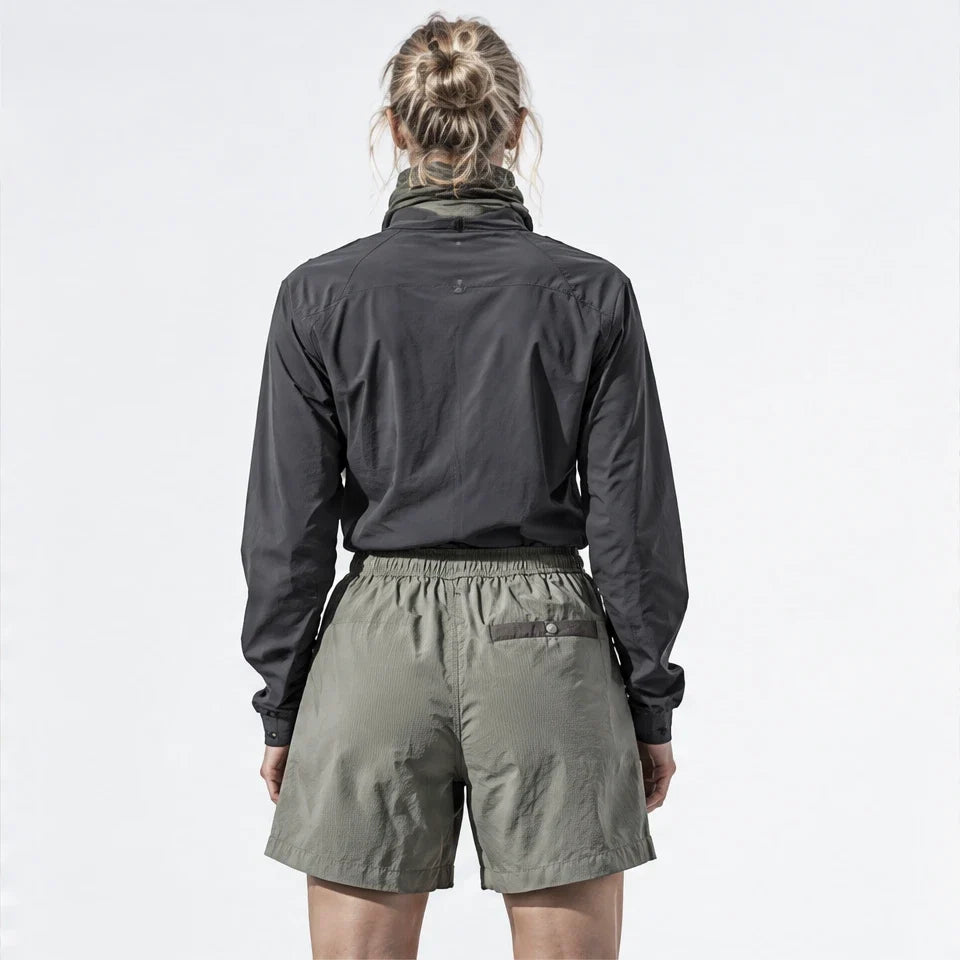 Toft - Unisex Water-Repellent & Quick-Dry Colour-Block Hiking Trousers - Green Grey