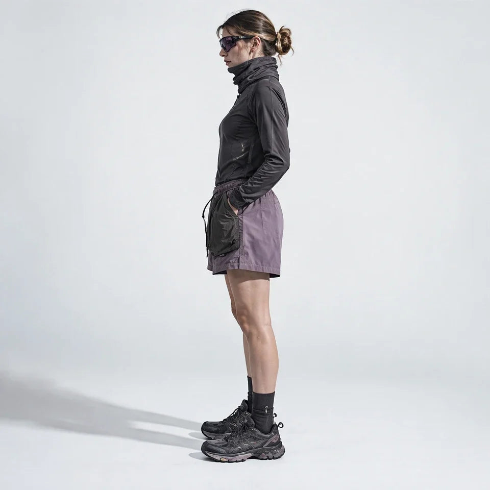Toft - Unisex Water-Repellent & Quick-Dry Colour-Block Hiking Trousers - Purple