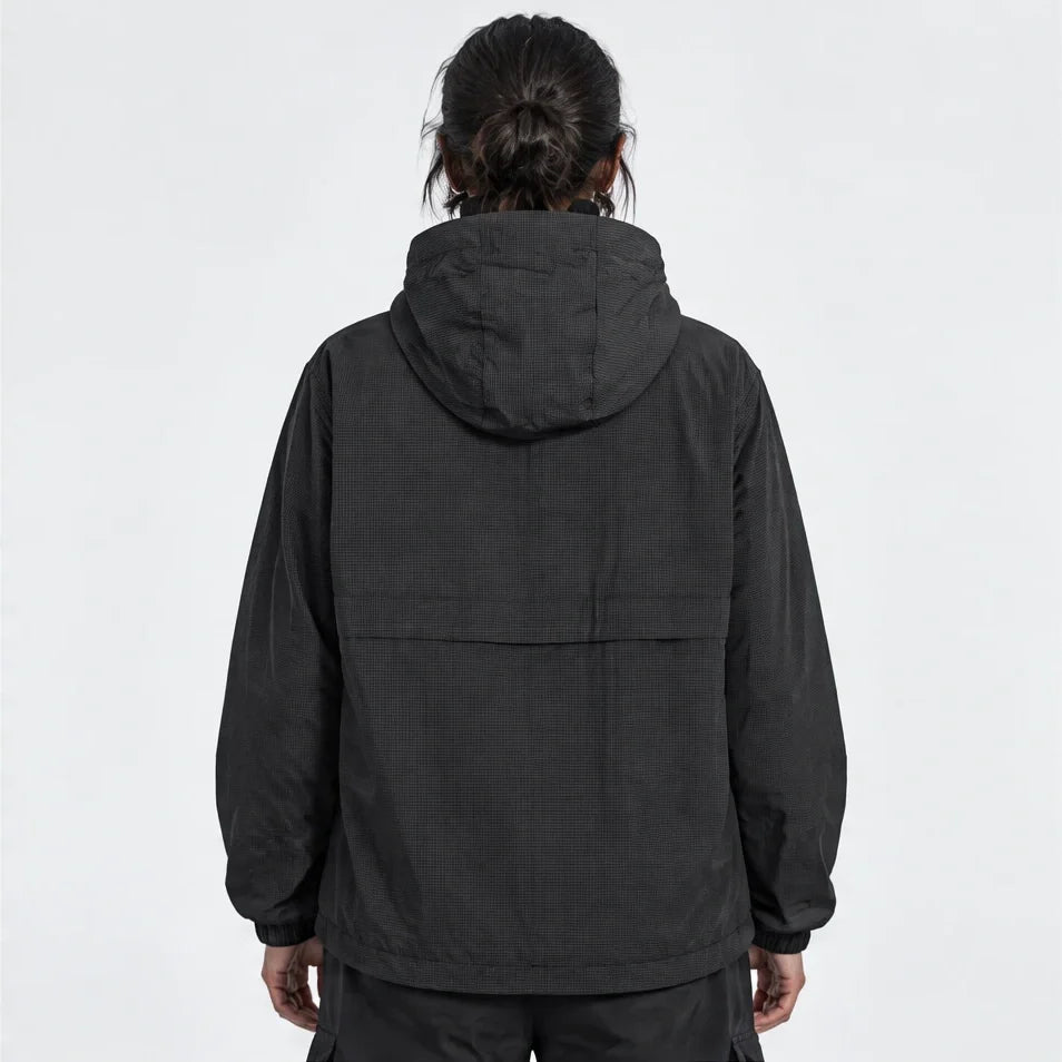 Weel - Unisex Water-Repellent & Windproof Pullover Lightweight Jacket - Black