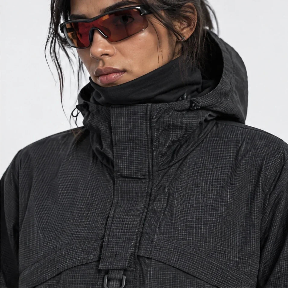 Weel - Unisex Water-Repellent & Windproof Pullover Lightweight Jacket - Black