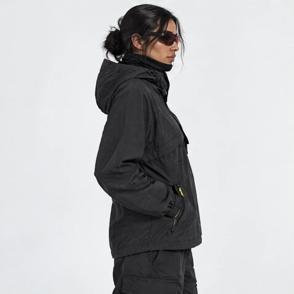 Weel - Unisex Water-Repellent & Windproof Pullover Lightweight Jacket - Black