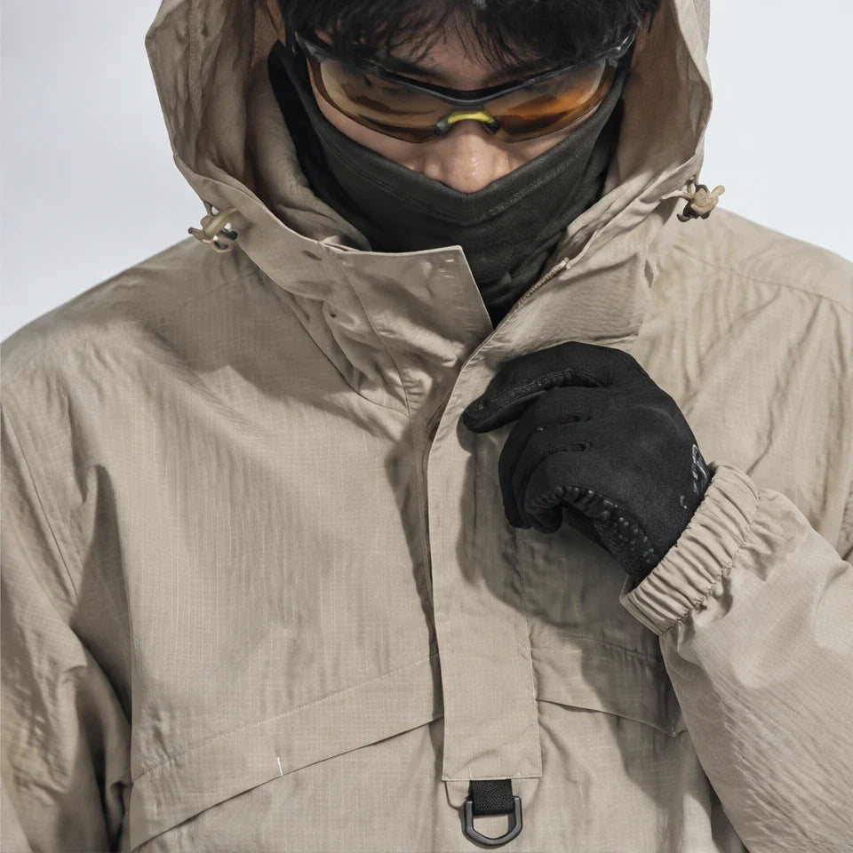 Weel - Unisex Water-Repellent & Windproof Pullover Lightweight Jacket - Khaki