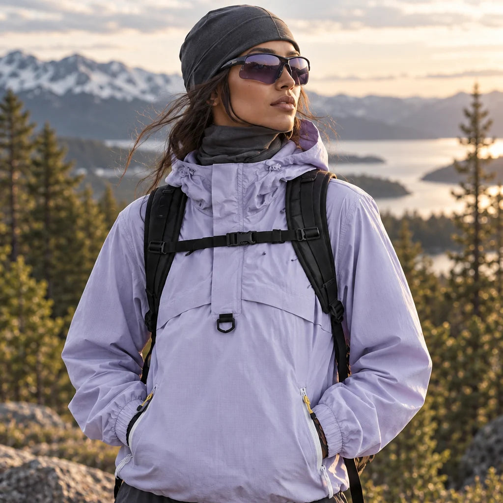 Weel - Unisex Water-Repellent & Windproof Pullover Lightweight Jacket - Purple