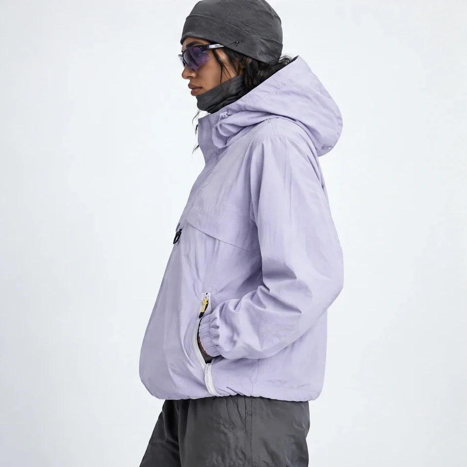 Weel - Unisex Water-Repellent & Windproof Pullover Lightweight Jacket - Purple