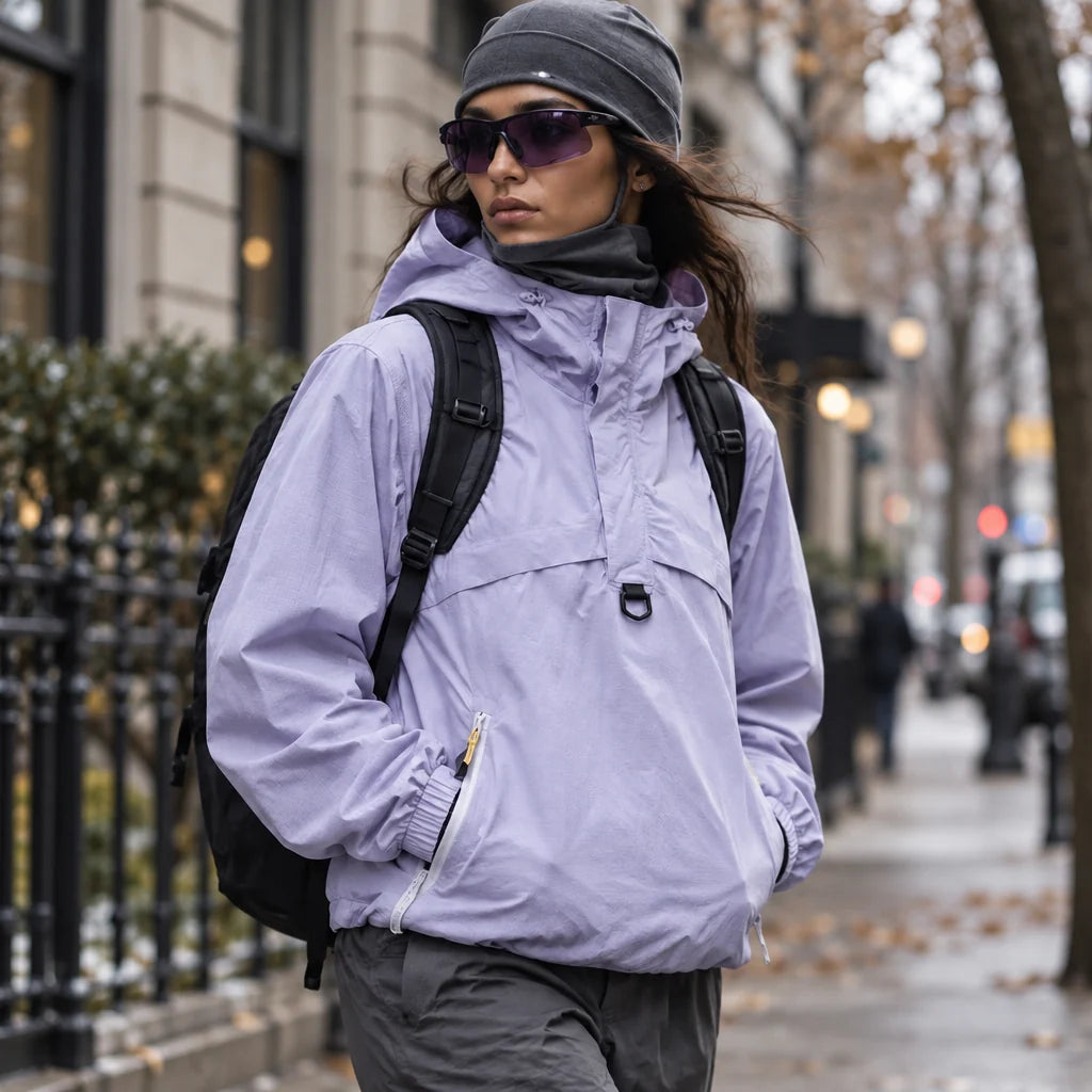 Weel - Unisex Water-Repellent & Windproof Pullover Lightweight Jacket - Purple
