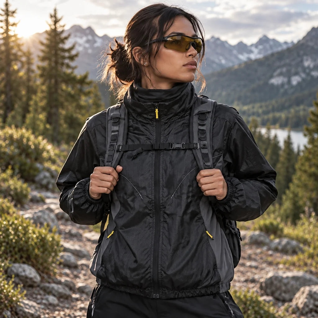 Galt - Unisex Water-Repellent & Windproof Wrinkle-Free Lightweight Jacket - Black