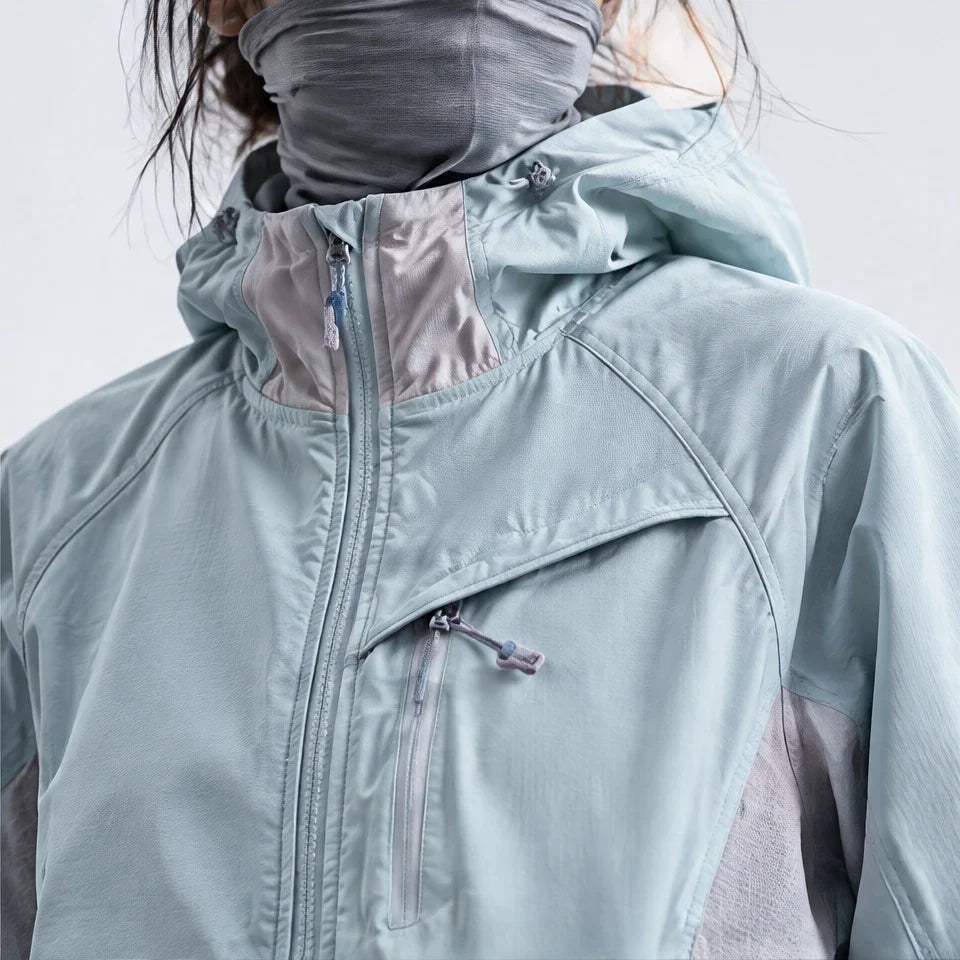 Brunt - Unisex Water-Repellent & Windproof Relaxed Fit Lightweight Jacket - Light Blue