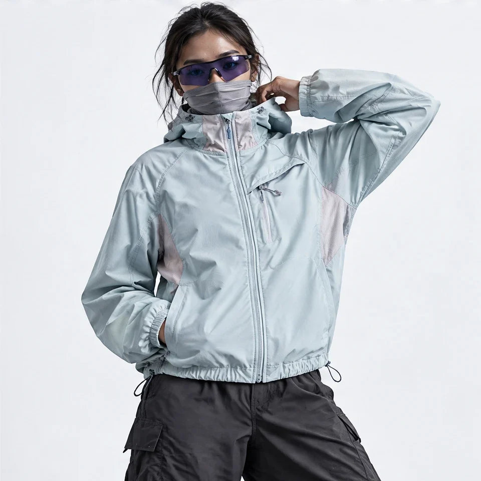 Brunt - Unisex Water-Repellent & Windproof Relaxed Fit Lightweight Jacket - Light Blue