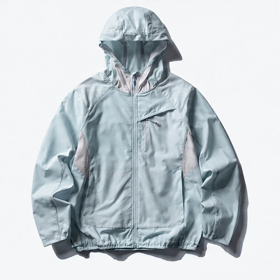 Brunt - Unisex Water-Repellent & Windproof Relaxed Fit Lightweight Jacket - Light Blue