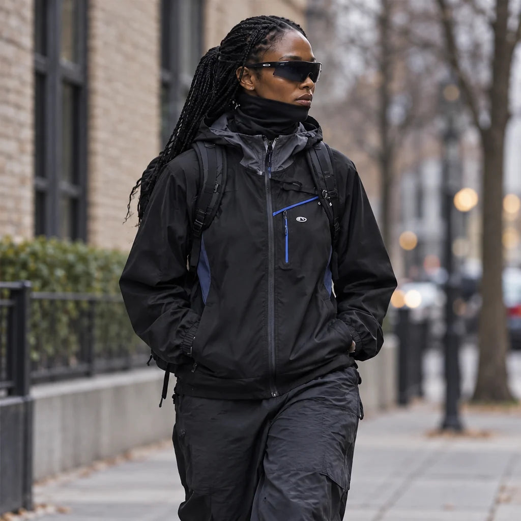 Brunt - Unisex Water-Repellent & Windproof Relaxed Fit Lightweight Jacket - Obsidian Black