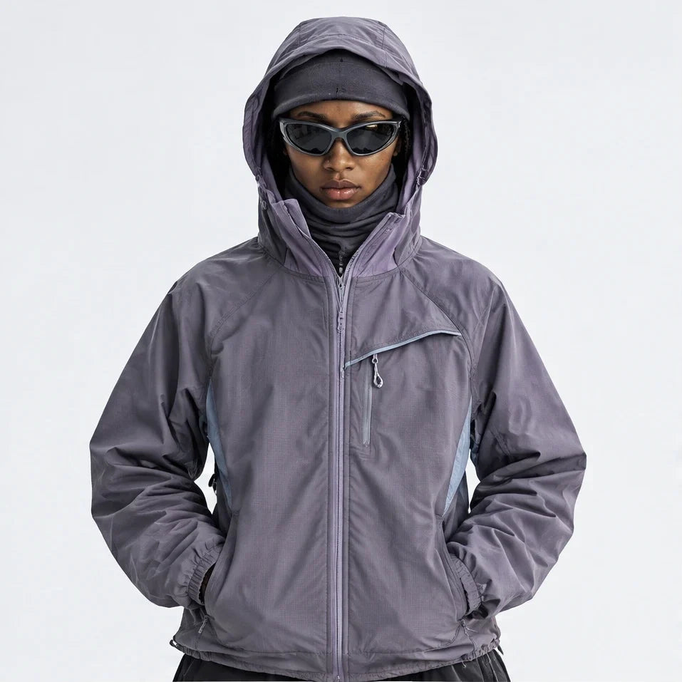 Brunt - Unisex Water-Repellent & Windproof Relaxed Fit Lightweight Jacket - Purple Smoke