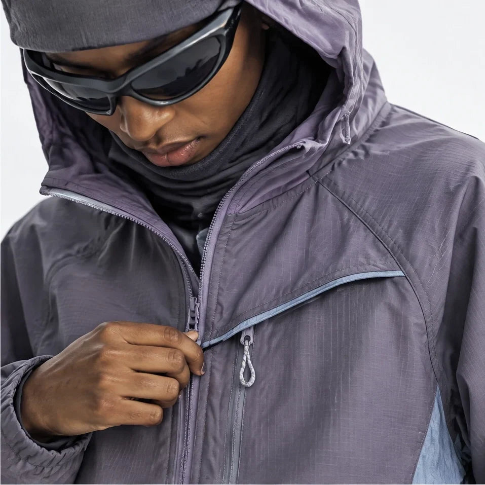Brunt - Unisex Water-Repellent & Windproof Relaxed Fit Lightweight Jacket - Purple Smoke