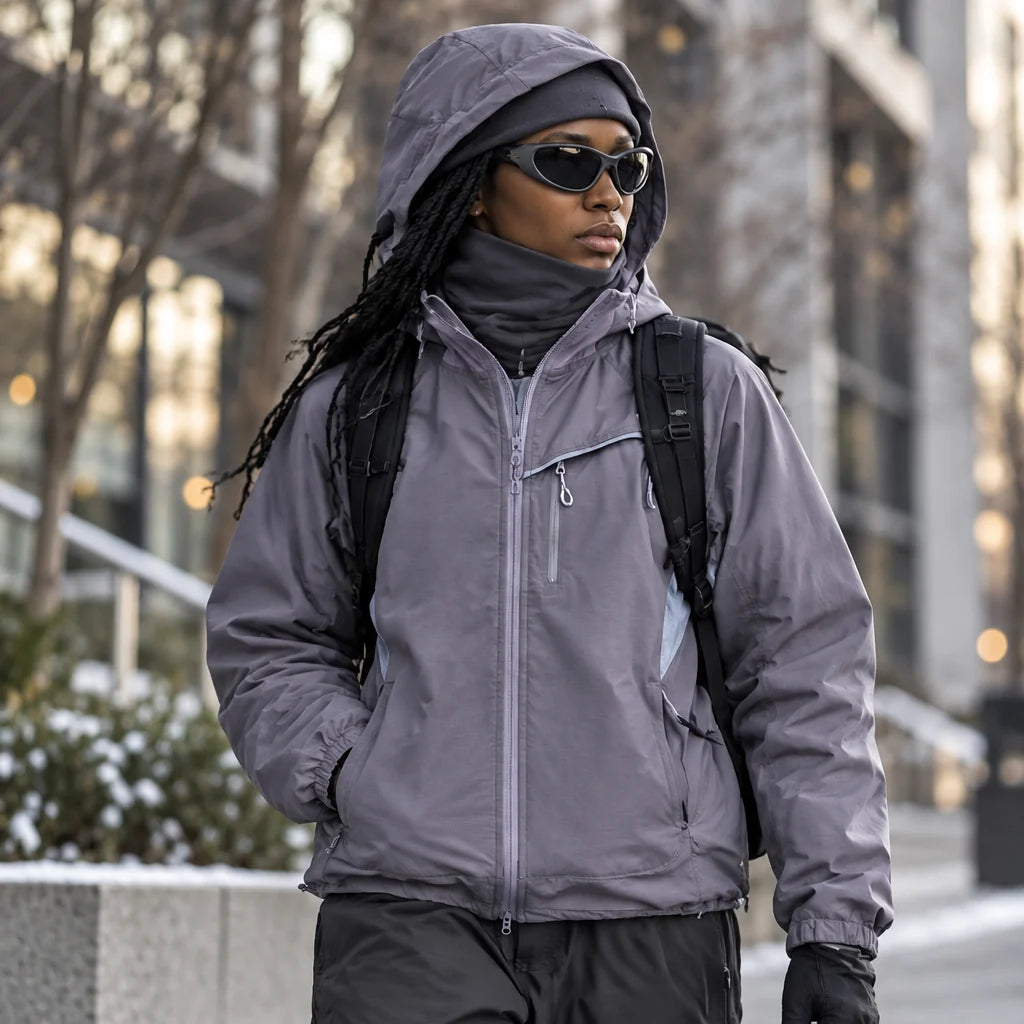 Brunt - Unisex Water-Repellent & Windproof Relaxed Fit Lightweight Jacket - Purple Smoke