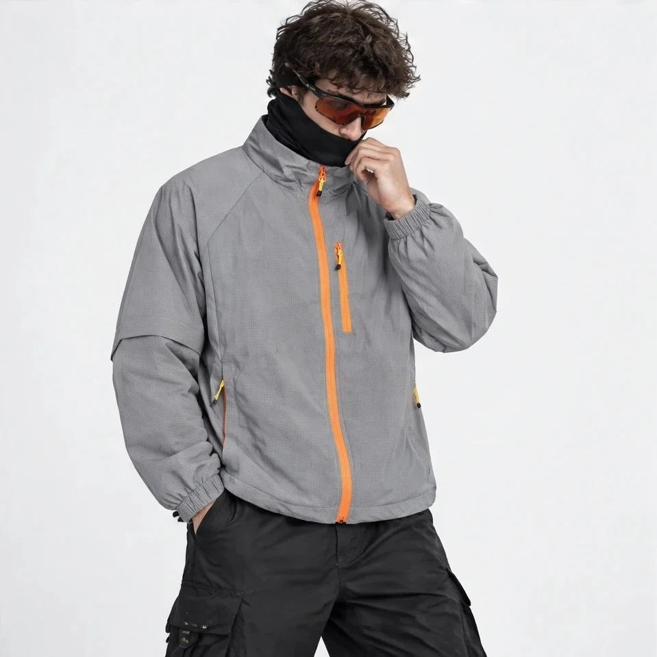 Squall - Unisex Water-Repellent & Windproof Stand-Collar Lightweight Jacket - Grey