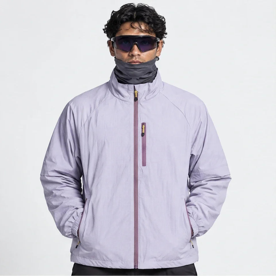 Squall - Unisex Water-Repellent & Windproof Stand-Collar Lightweight Jacket - Purple