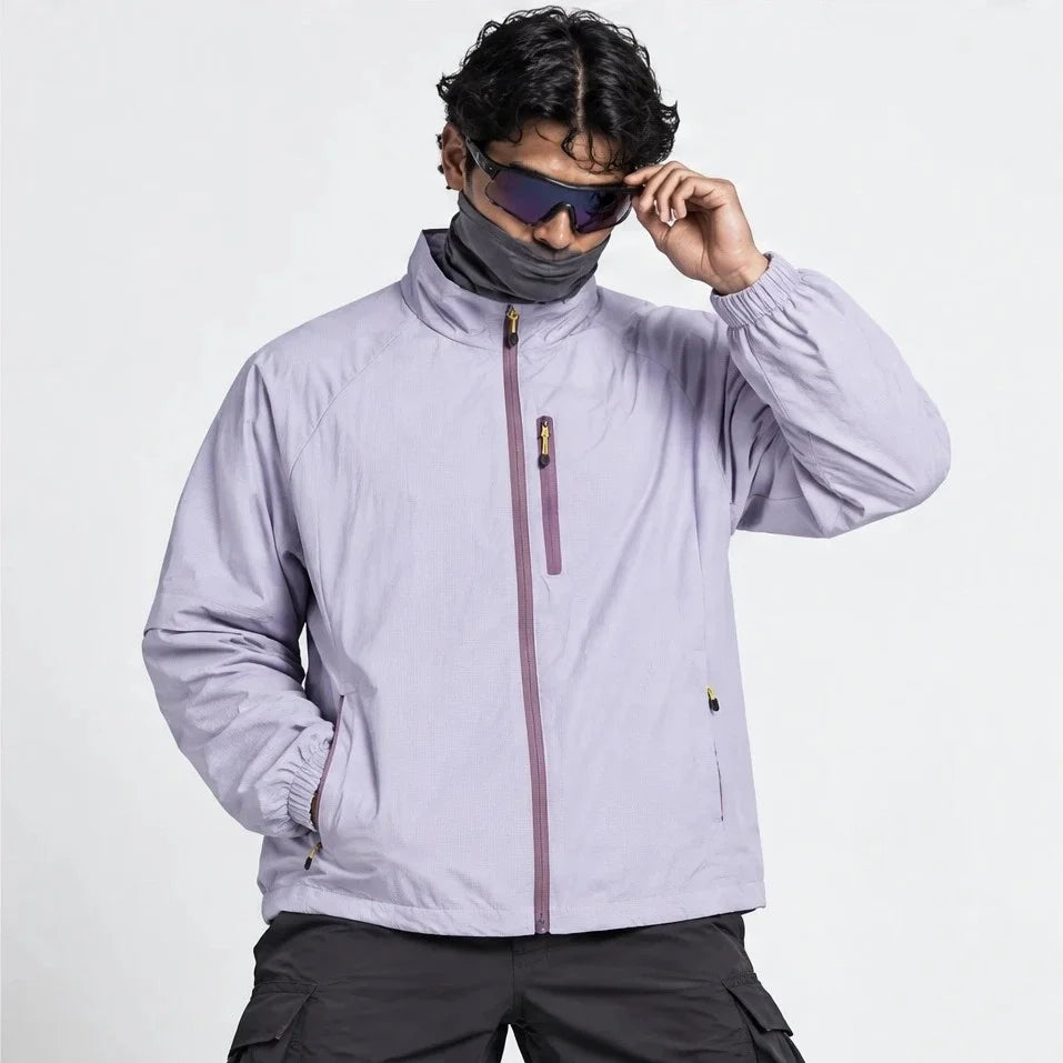 Squall - Unisex Water-Repellent & Windproof Stand-Collar Lightweight Jacket - Purple