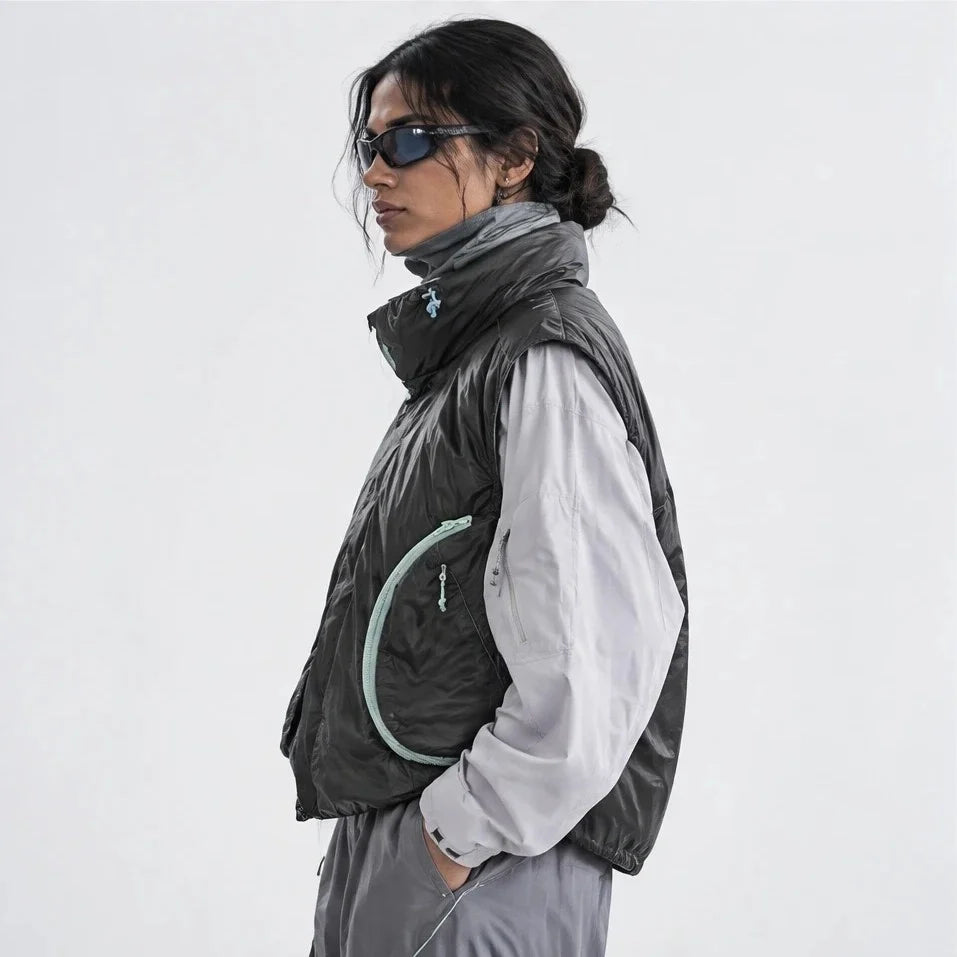 Blore - Unisex 90% White Duck Down Reversible& ColorShift Thermal Puffer Jacket - Green