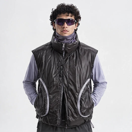 Blore - Unisex 90% White Duck Down Reversible& ColorShift Thermal Puffer Jacket - Purple