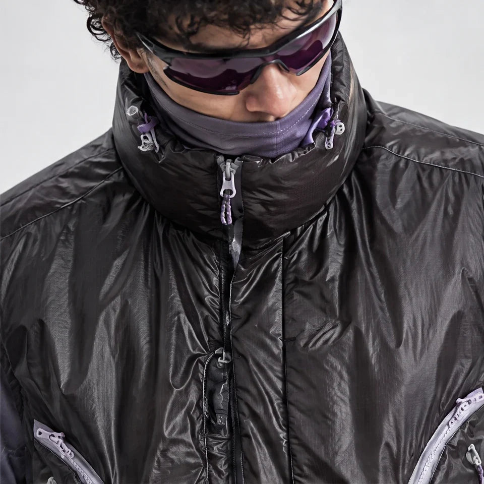 Blore - Unisex 90% White Duck Down Reversible& ColorShift Thermal Puffer Jacket - Purple