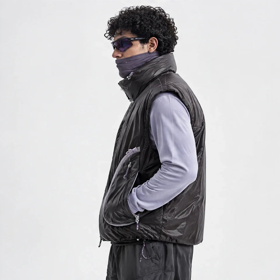Blore - Unisex 90% White Duck Down Reversible& ColorShift Thermal Puffer Jacket - Purple