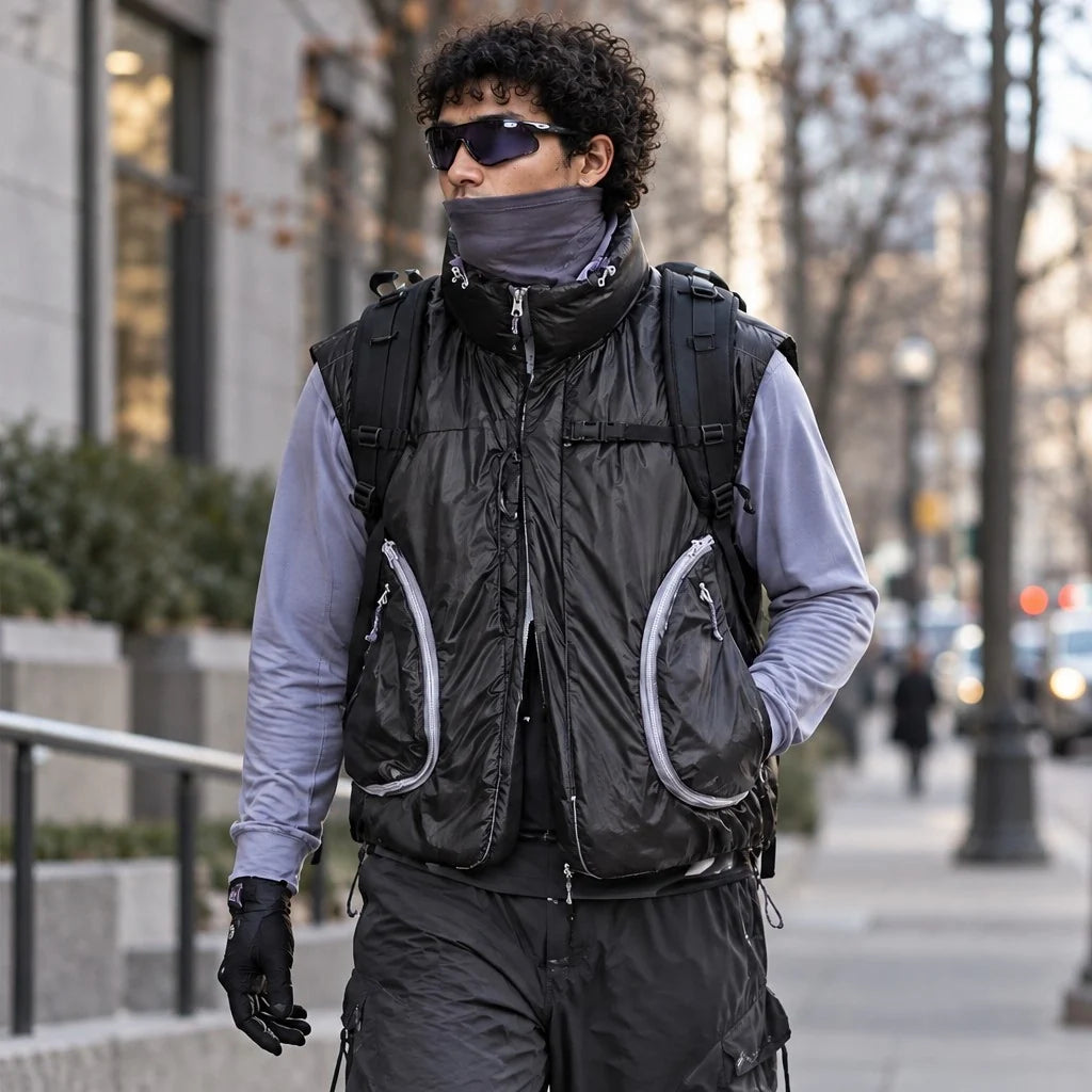 Blore - Unisex 90% White Duck Down Reversible& ColorShift Thermal Puffer Jacket - Purple
