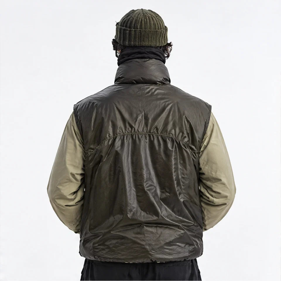 Blore - Unisex 90% White Duck Down Reversible& ColorShift Thermal Puffer Jacket - Yellow