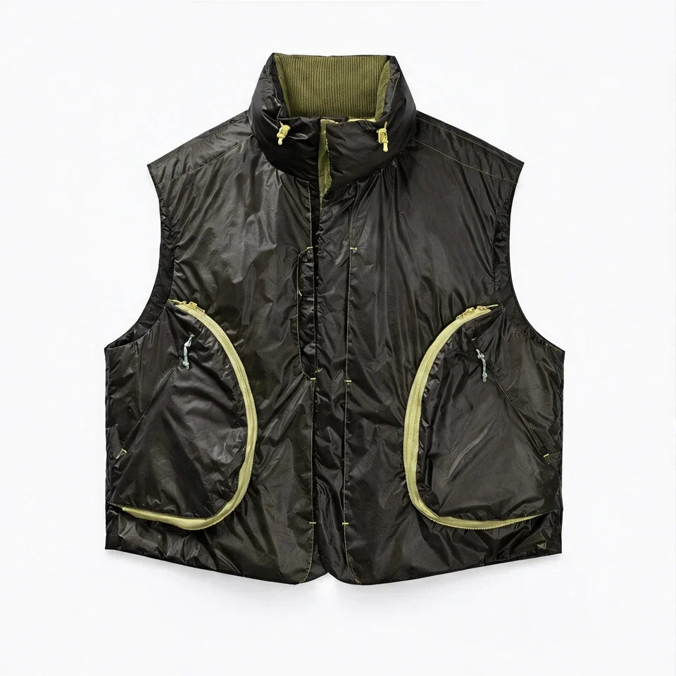 Blore - Unisex 90% White Duck Down Reversible& ColorShift Thermal Puffer Jacket - Yellow