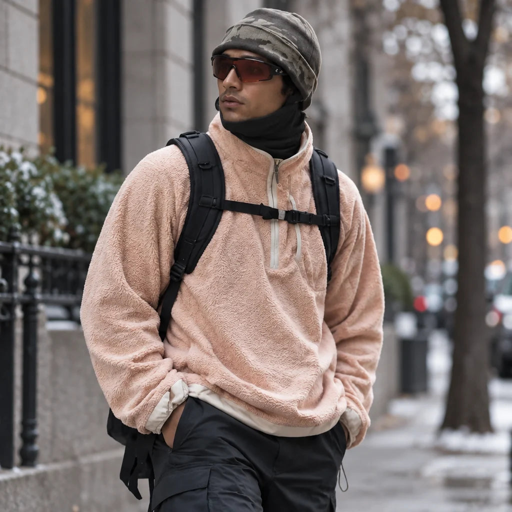 Clam - Unisex Quick-Dry Thermal Fleece Jacket - Beige