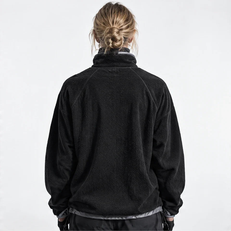 Clam - Unisex Quick-Dry Thermal Fleece Jacket - Black