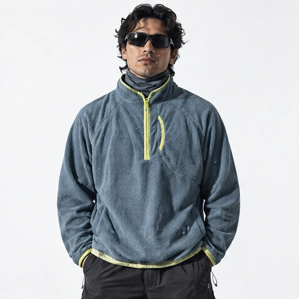 Clam - Unisex Quick-Dry Thermal Fleece Jacket - Blue