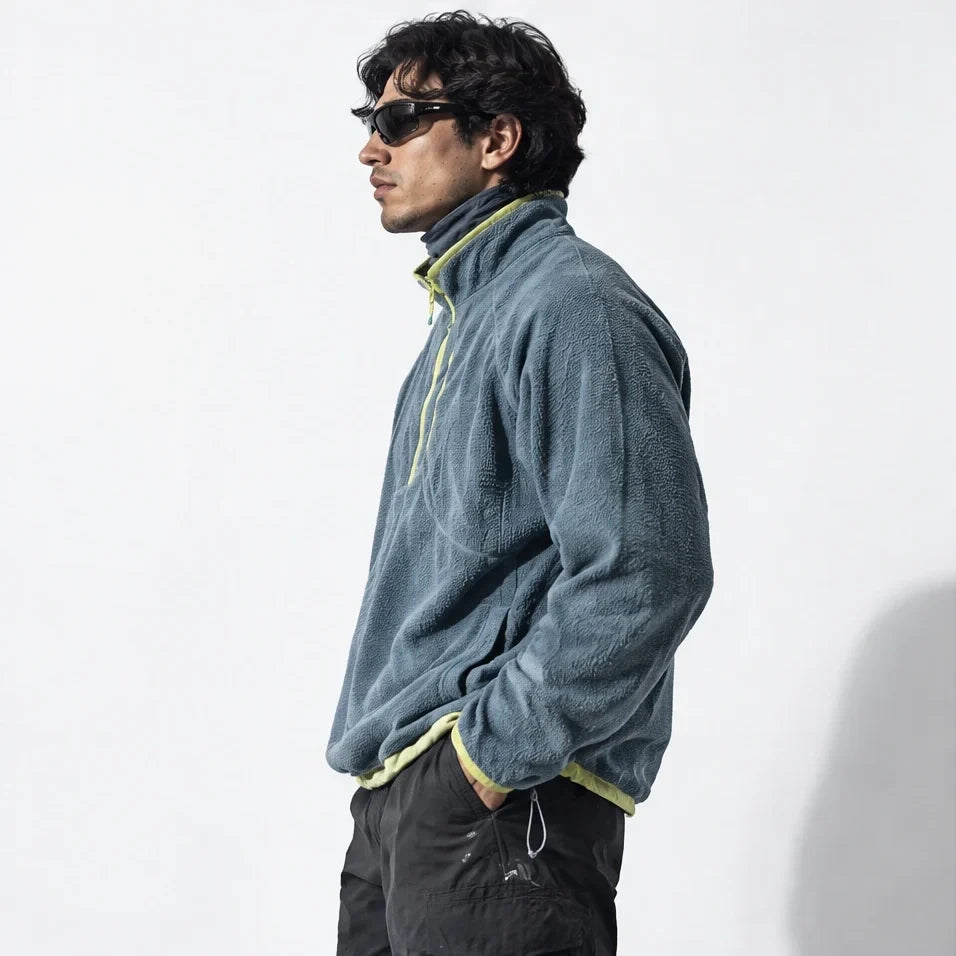 Clam - Unisex Quick-Dry Thermal Fleece Jacket - Blue